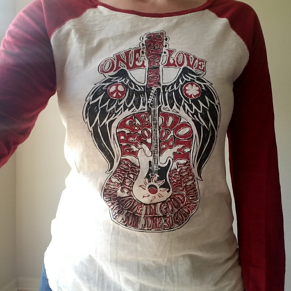 Cream/Red Baseball Long-Sleeve Shirt - Lucky Brand
